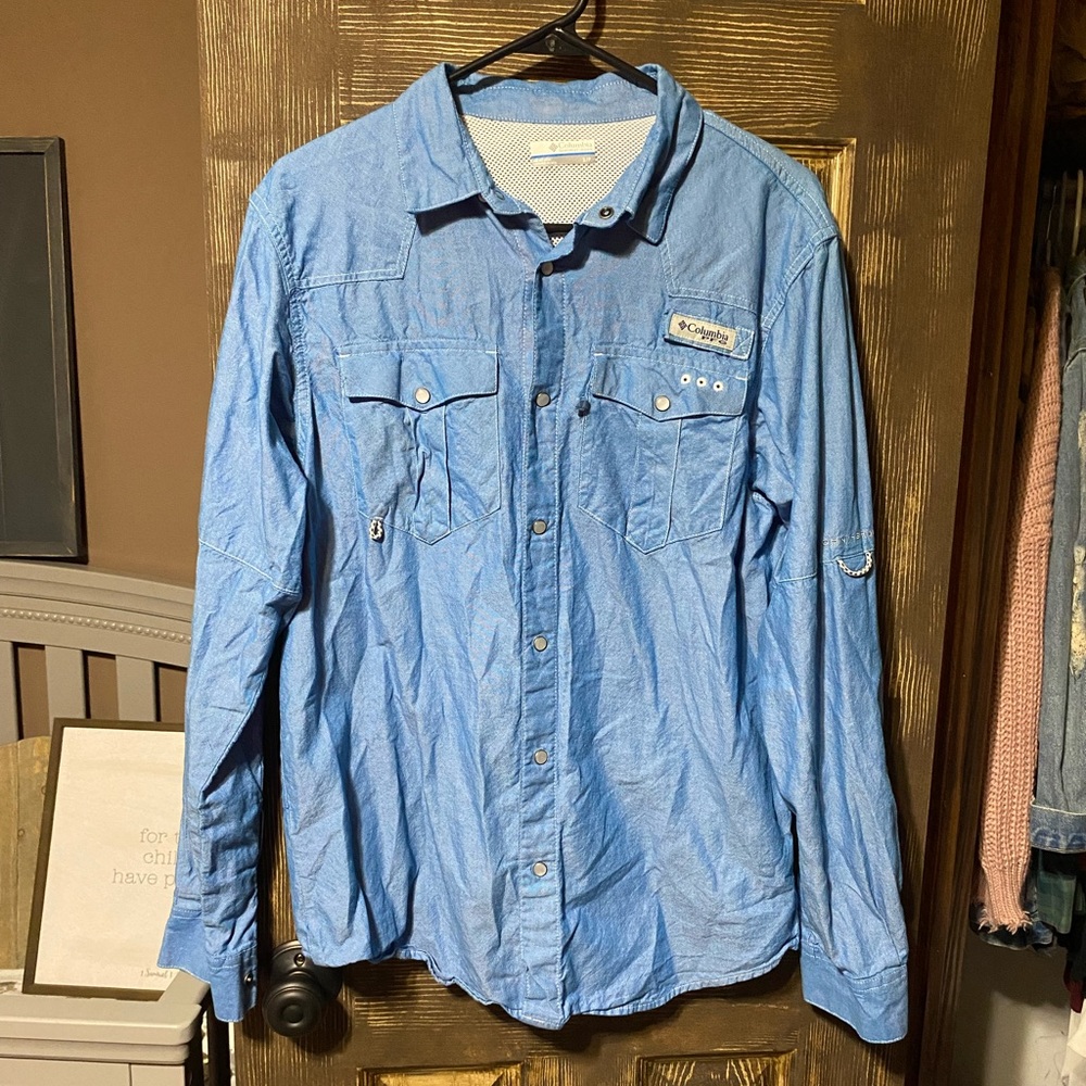 Mens Columbia pearl snap